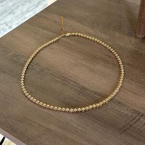 Ella Stein Elegant Gold Diamond Tennis Necklace